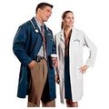 Superior Surgical Manufacturing Unisex Lab Coat - Navy, XL 431-XL